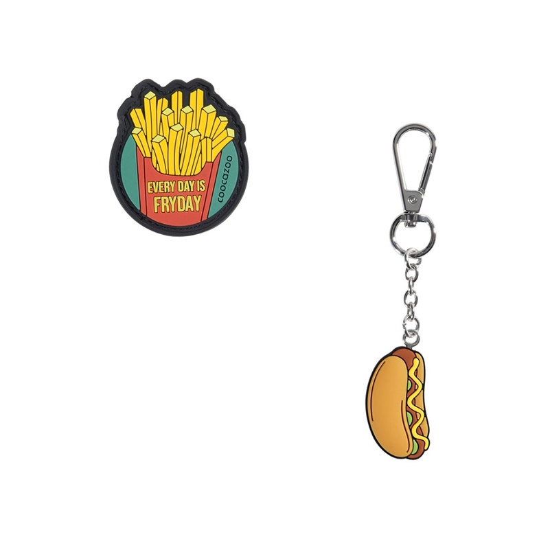 COOCAZOO® COLOUR UP-Set: Anhänger & Patch Fast Food