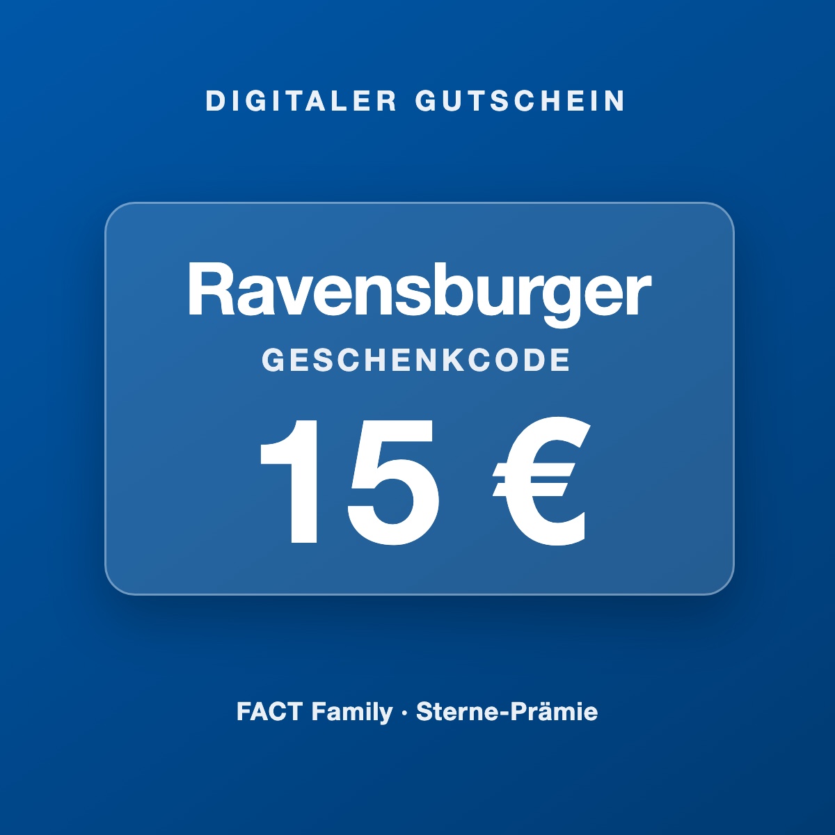 Ravensburger Geschenkcode 15 €