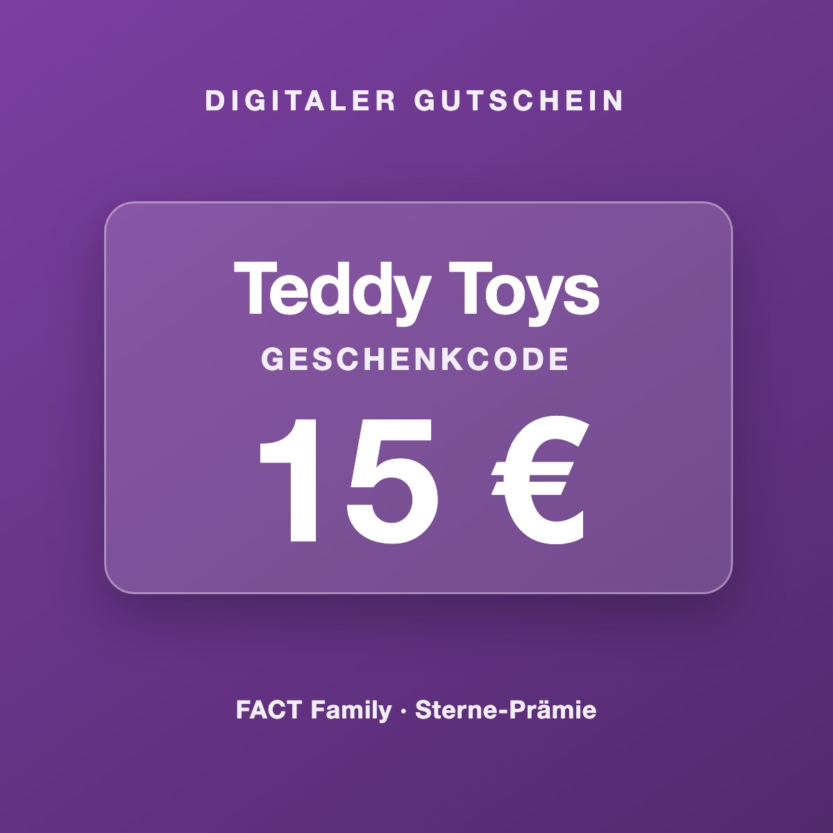 Teddy Toys Geschenkcode 15 €