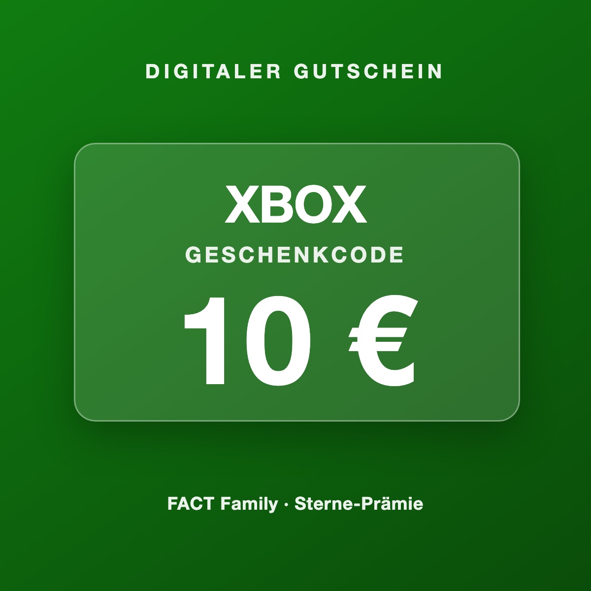 Xbox Geschenkcode 10 €