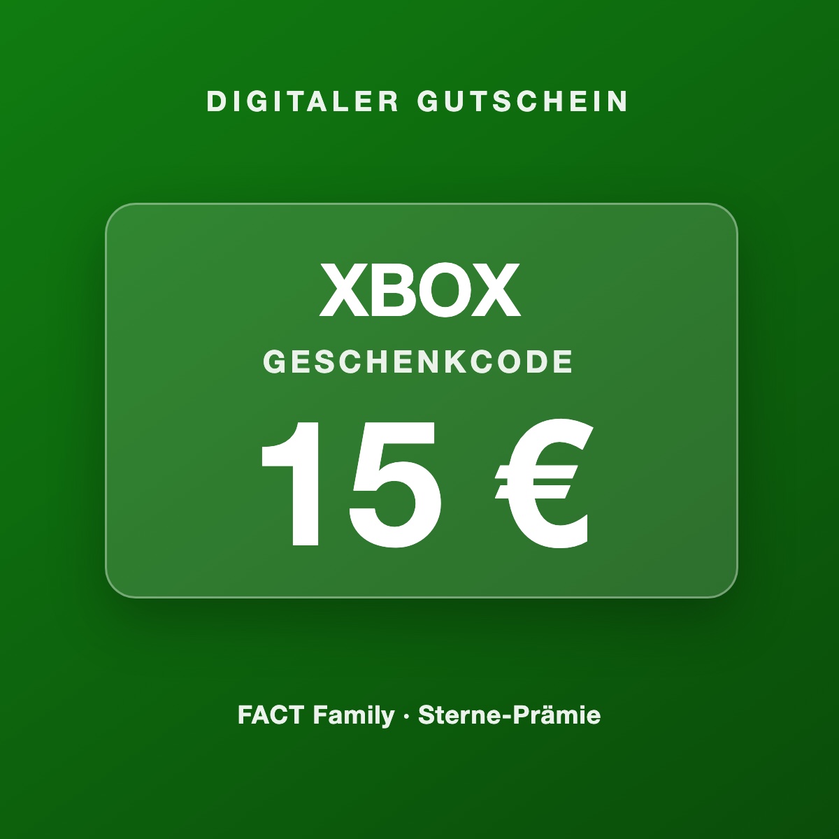 Xbox Geschenkcode 15 €